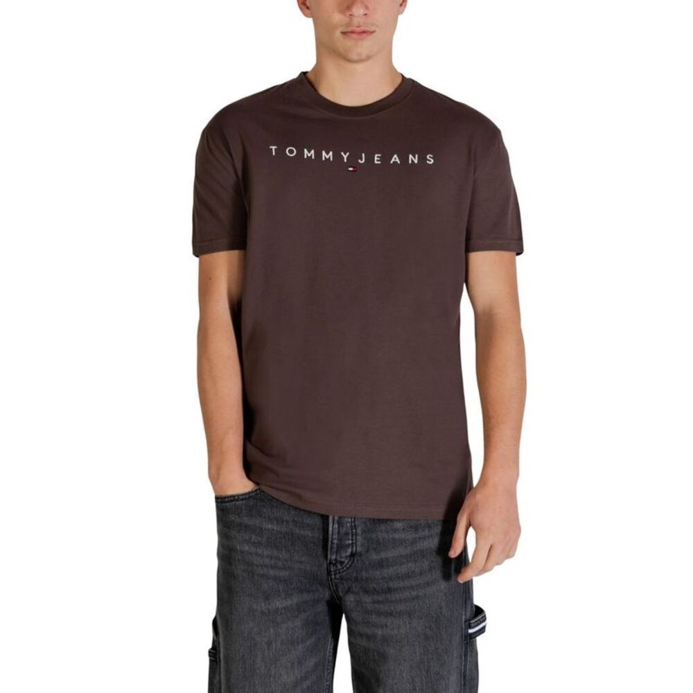 Tommy Hilfiger Jeans Brown Recycled Cotton Men's T-Shirt